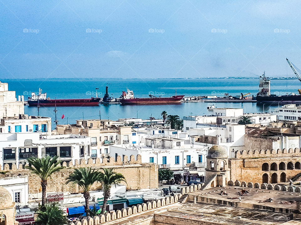 The sea port of Sousse city, Tunisia