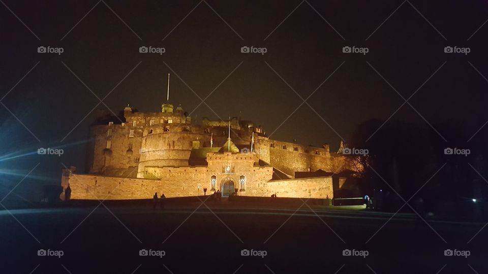 Edinburgh Castle at night