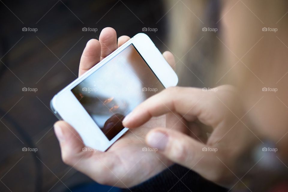 Hands on smartphone