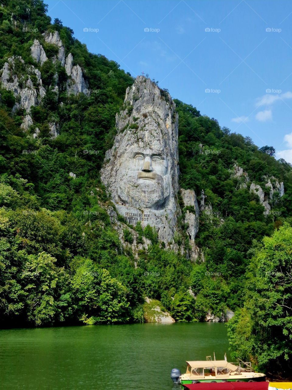 the rock sculpture of the Dacian king Decebal