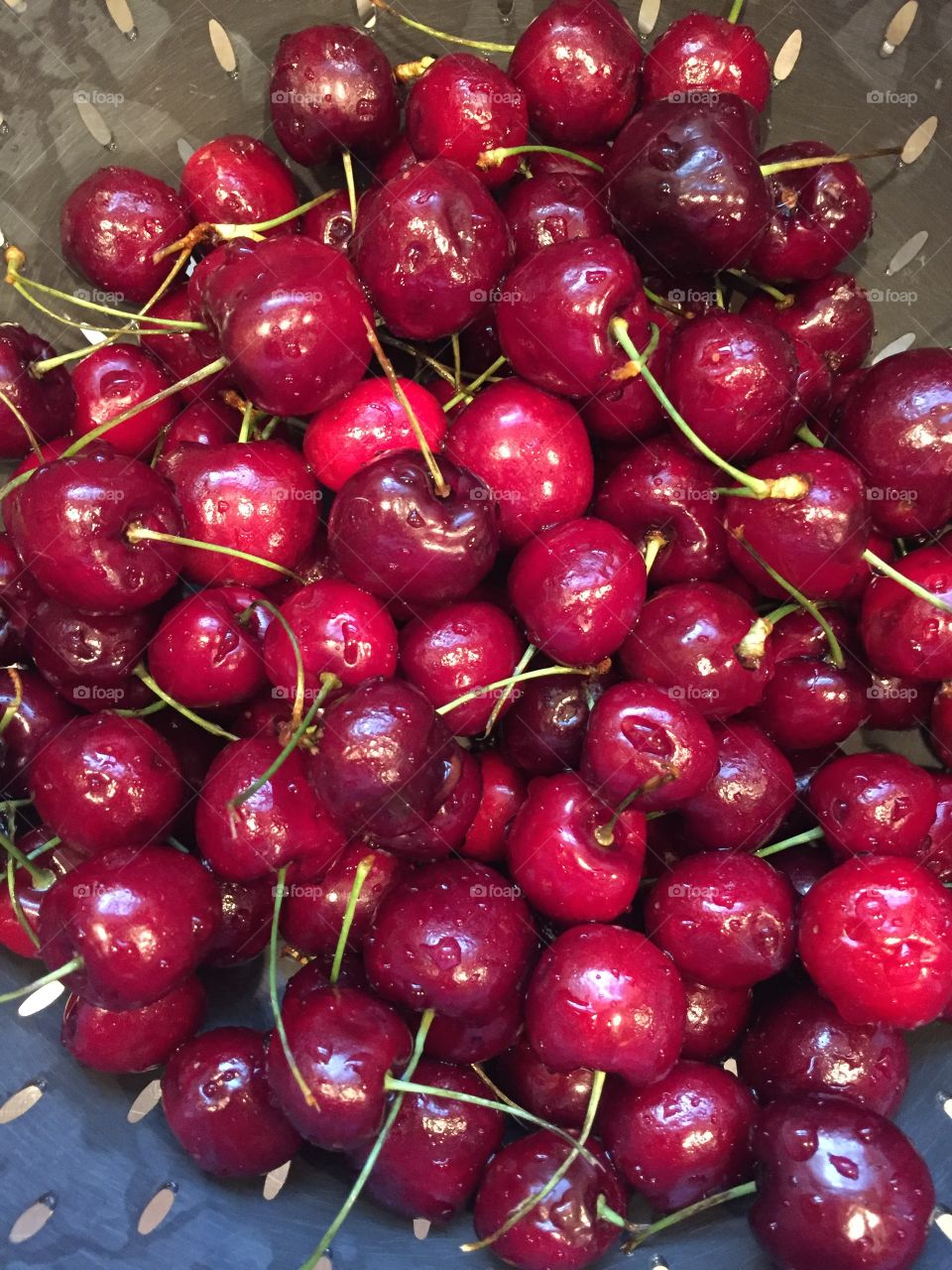 Overhead view of berry fruit