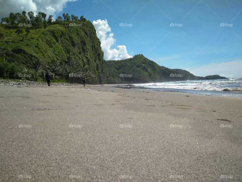 Beach menganti kebumen indonesia