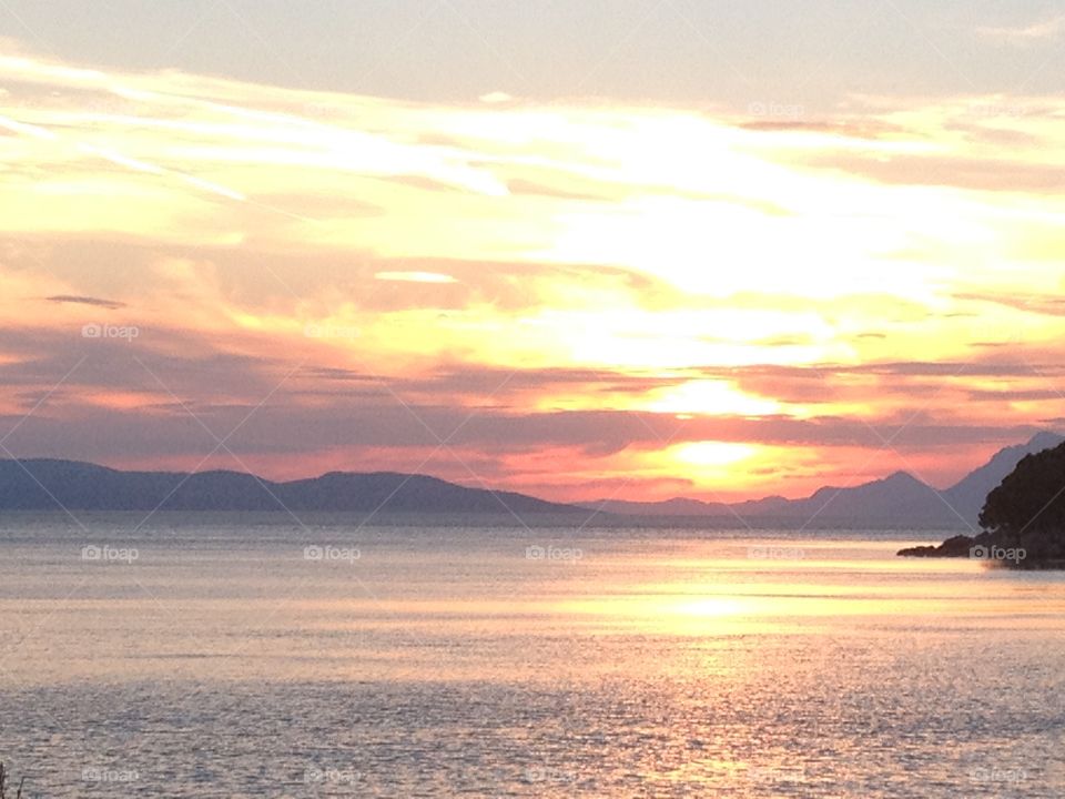 Sunset. Sunset in Croatia