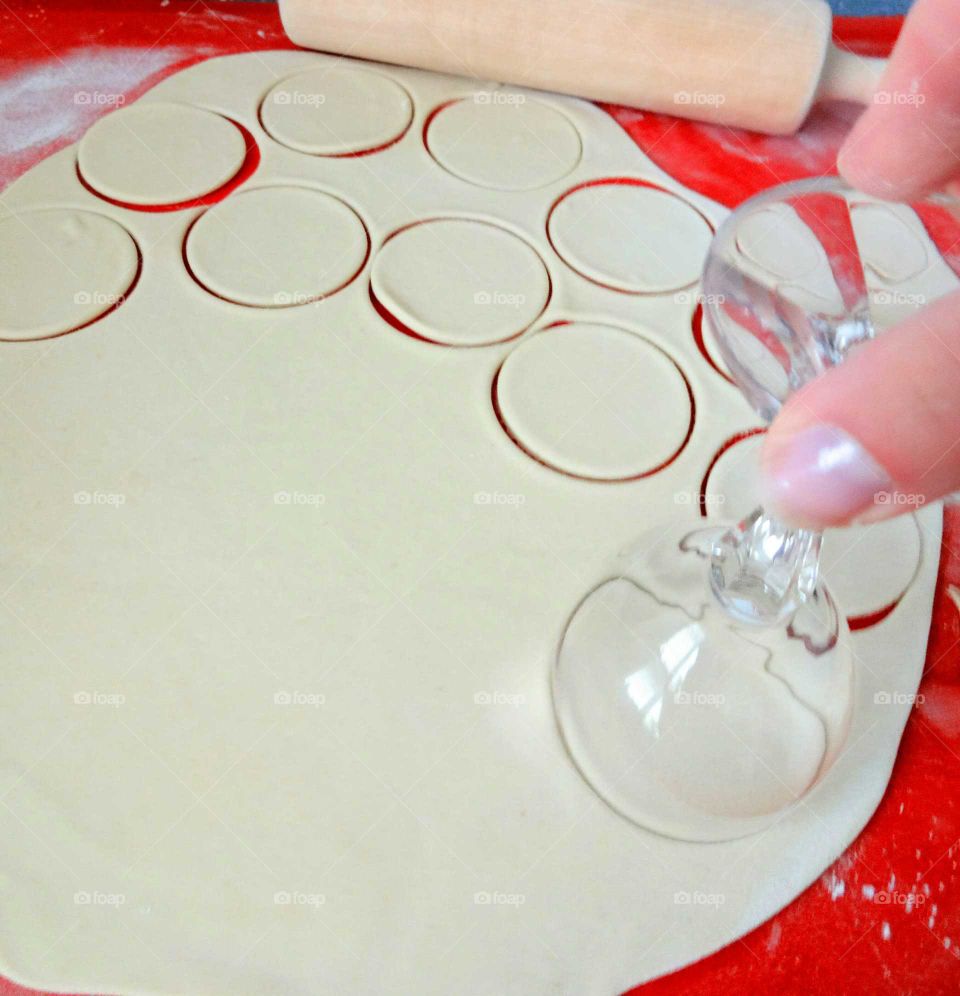 preparing regional polish dumplins 'pierogi'