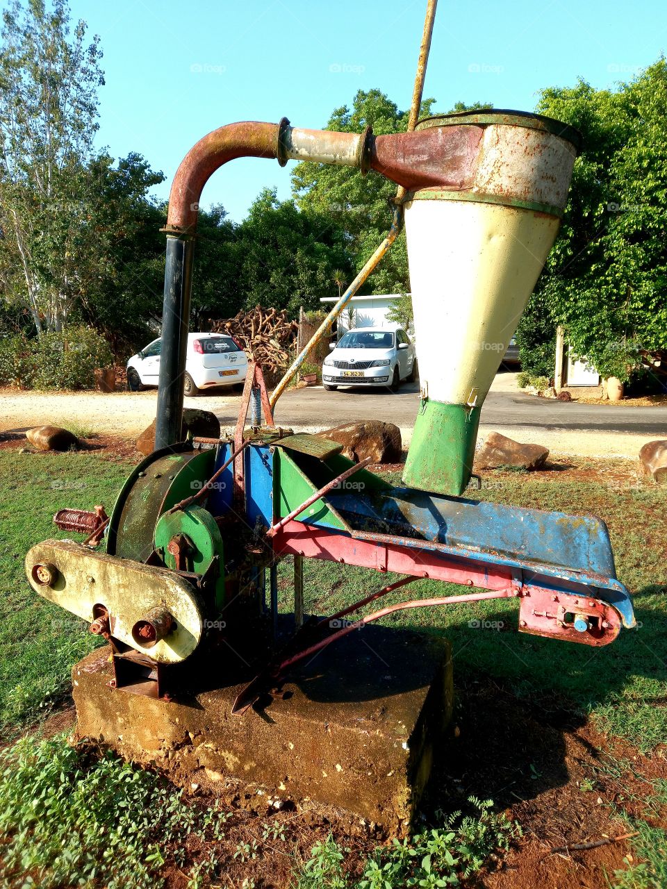 An old agriculture collection work tools