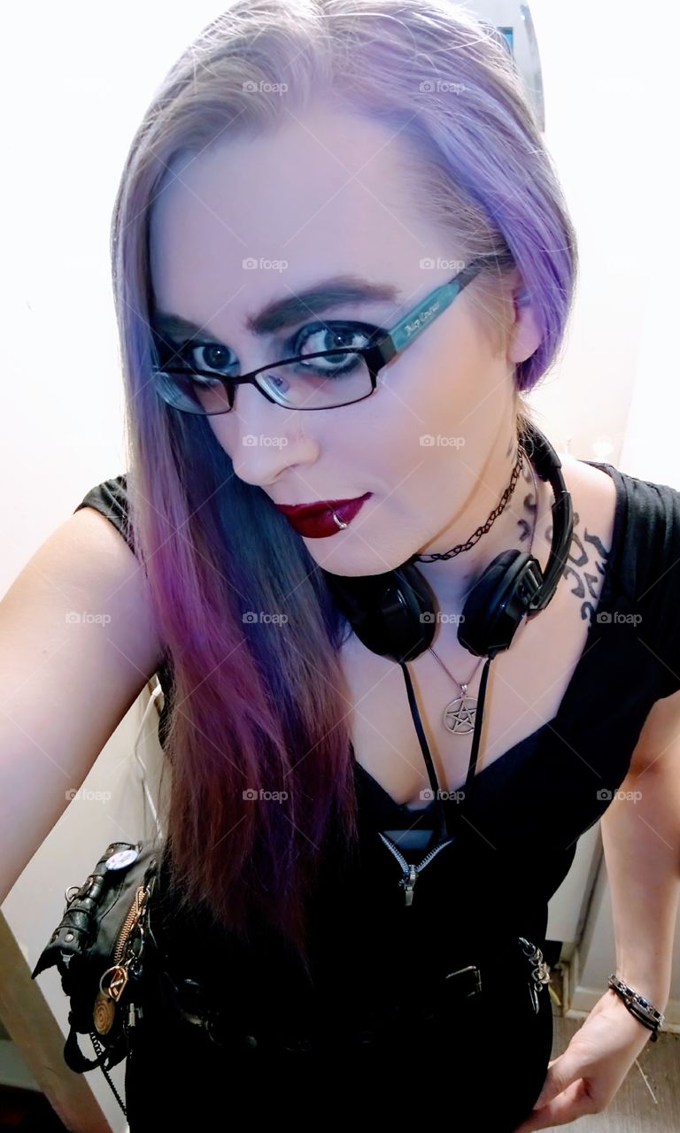Goth girl purple hair