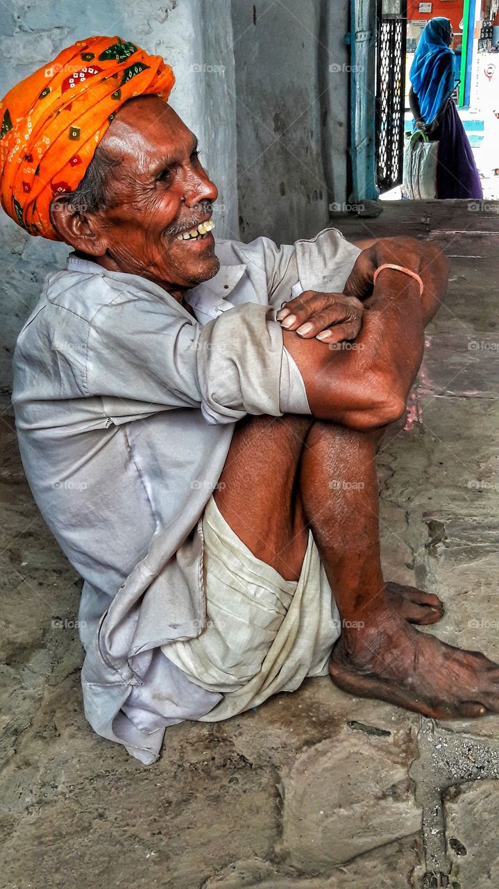 Close-up of a happy senior man