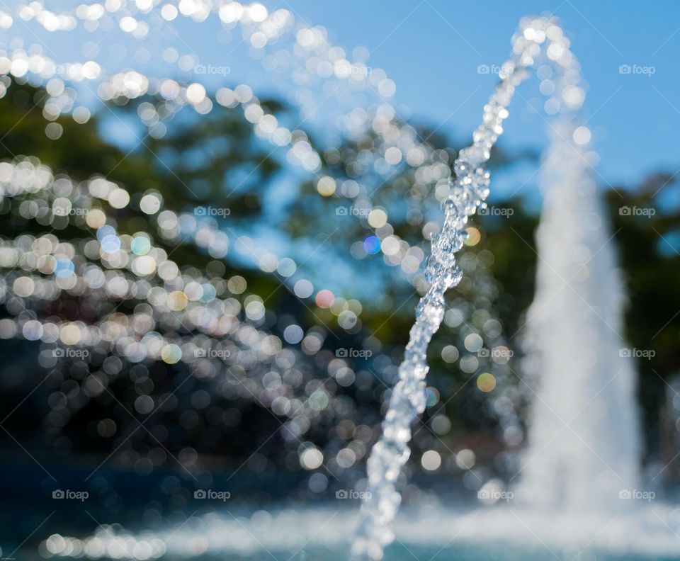 Water from a fountain