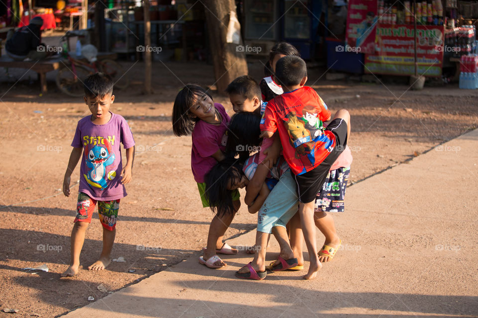 Children playing together 