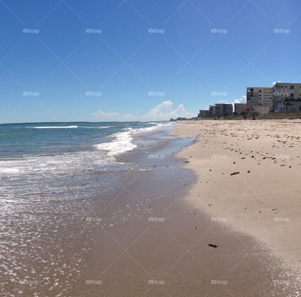 Summertime Beach. A relaxing day in Melbourne Florida at the beach