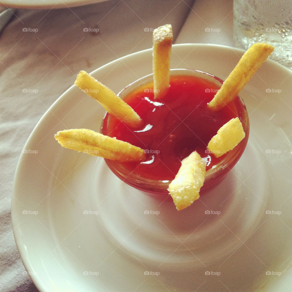 ketchup fries chips french fries by clarice629