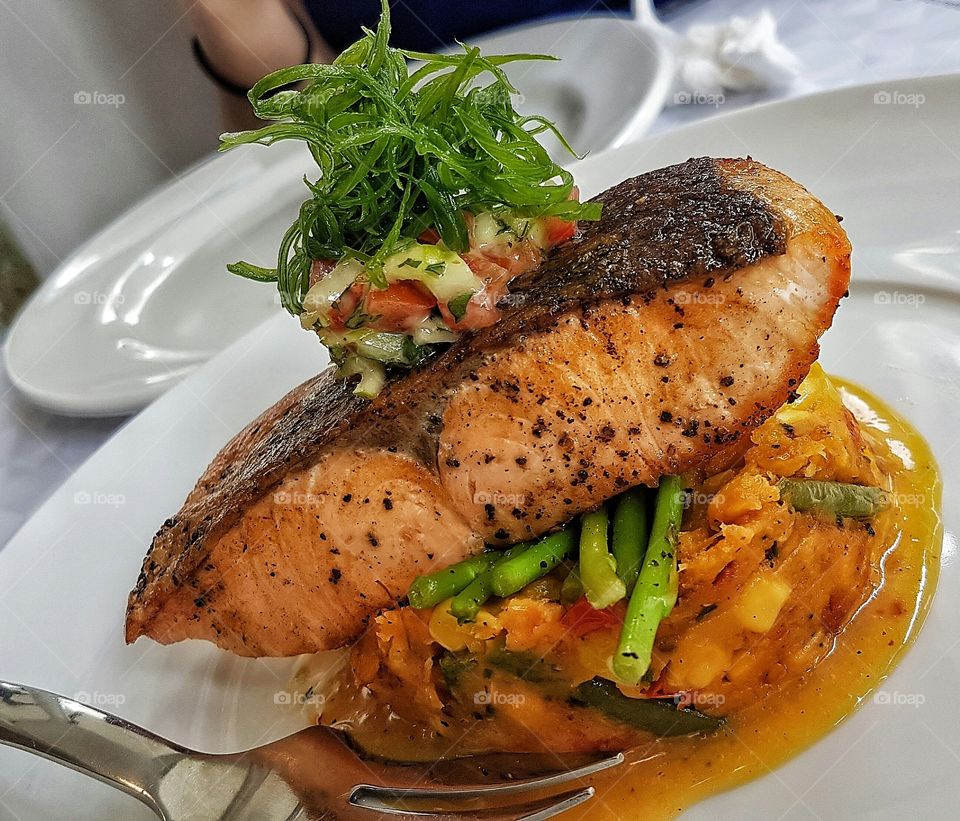 salmon dish
