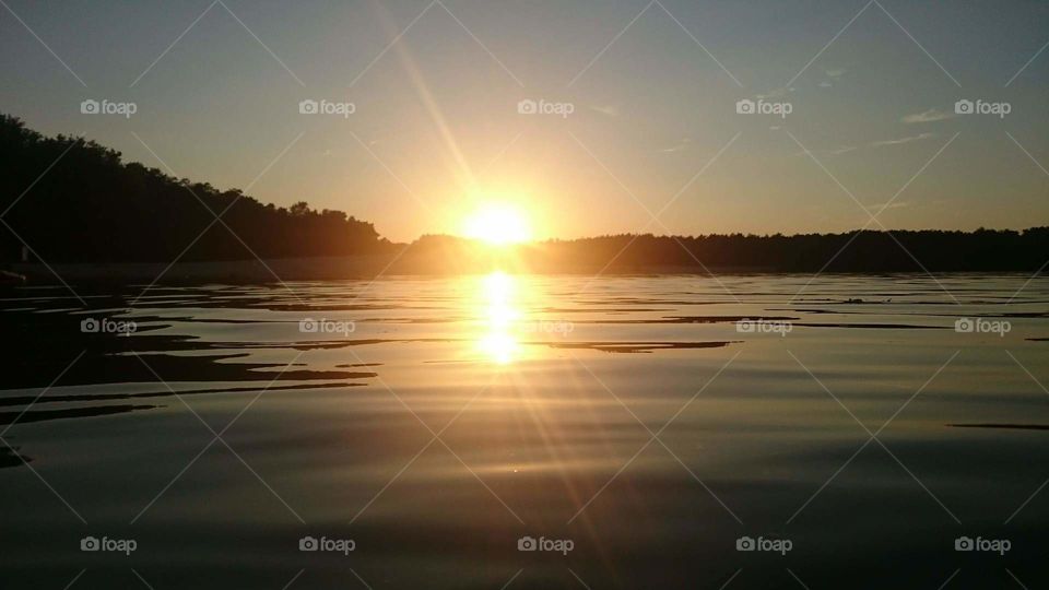 Sonnenuntergang am Silbersee