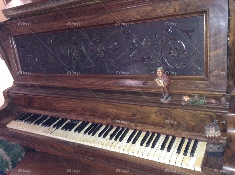 Piano, Ivory, Antique, Music, Ebony
