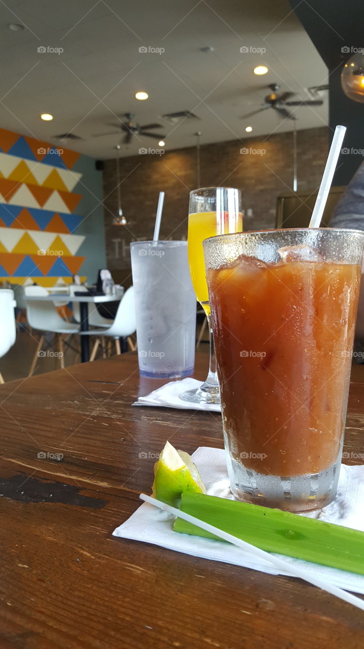 bloody mary on table