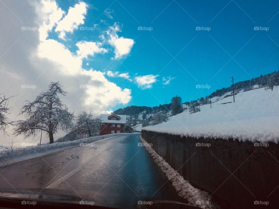 Road in Lucerne Switzerland 