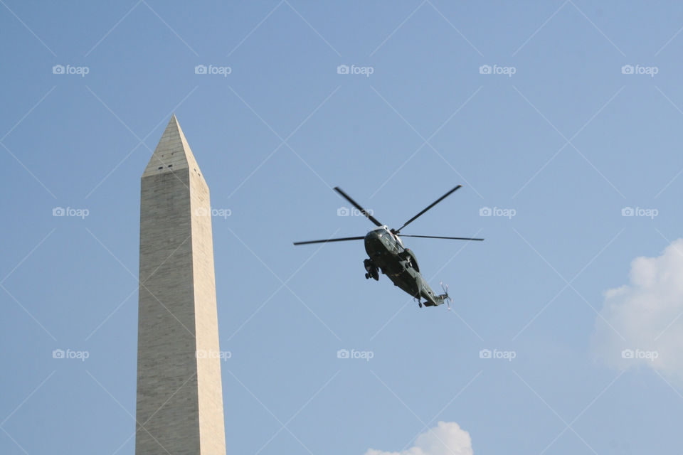 sky blue tower helicopter by mengzishiliu