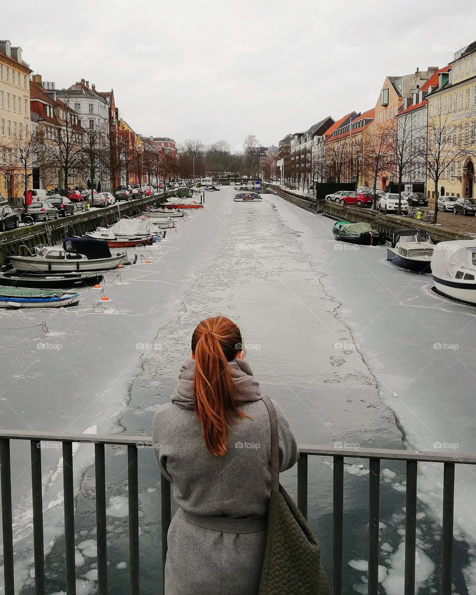 Icy canals of Copenhagen 