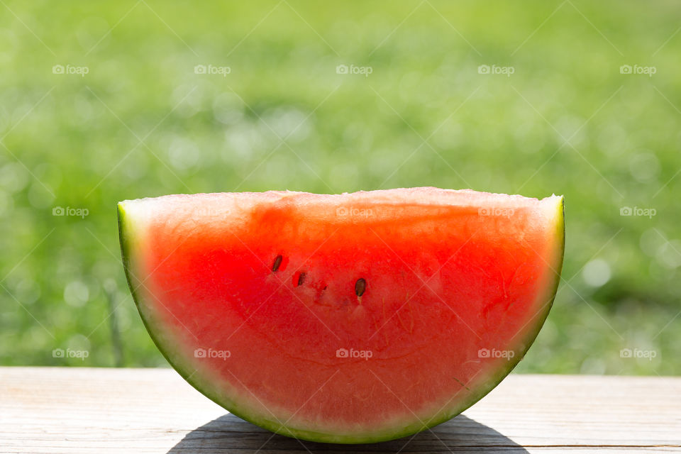 Watermelon in bright sunshine 