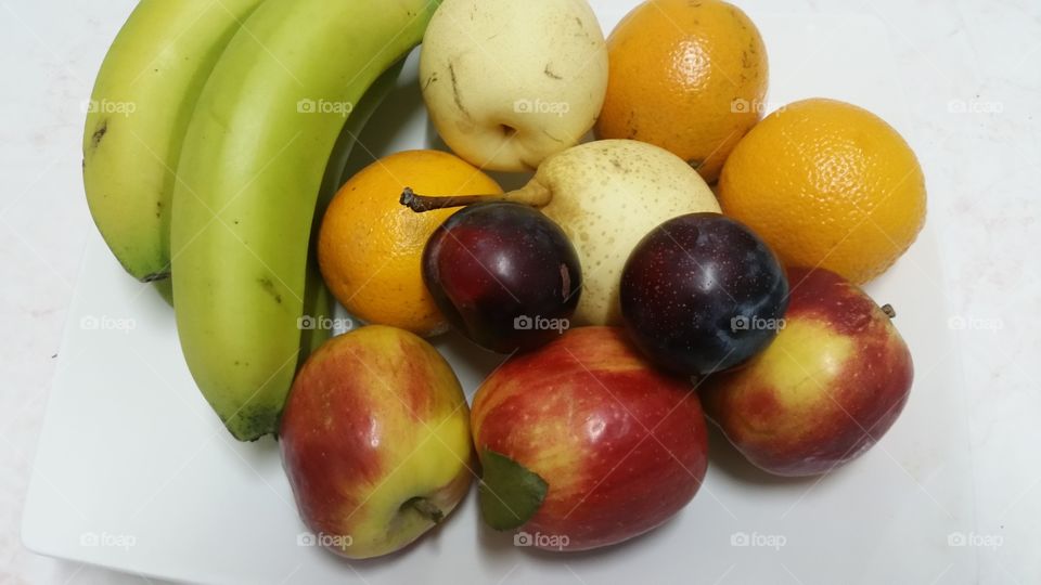 fruit, mixed fruit, tray of fruit, juicy fruit, freshness, fresh fruit.
