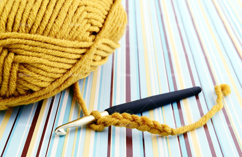 Wool with crochet hook