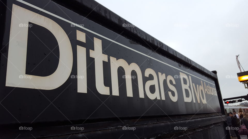 Ditmars Blvd Subway Sign
