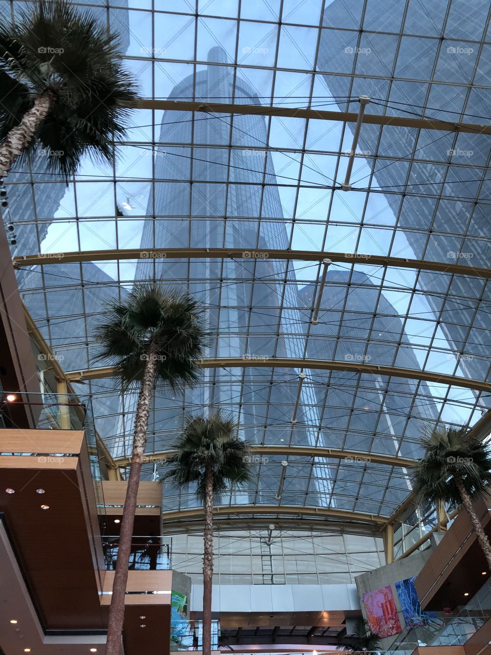 A view from the inside of the Renaissance Center in downtown Detroit Michigan, USA 🇺🇸