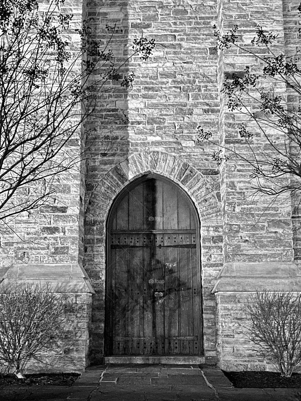 A bell tower at night