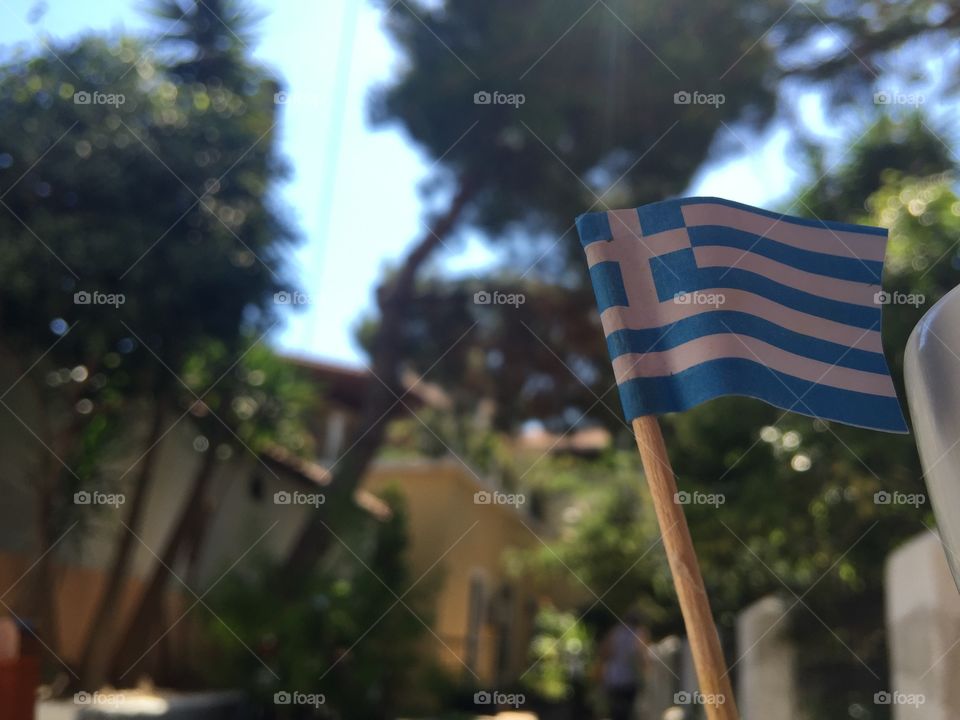 Greek Flag on Juice