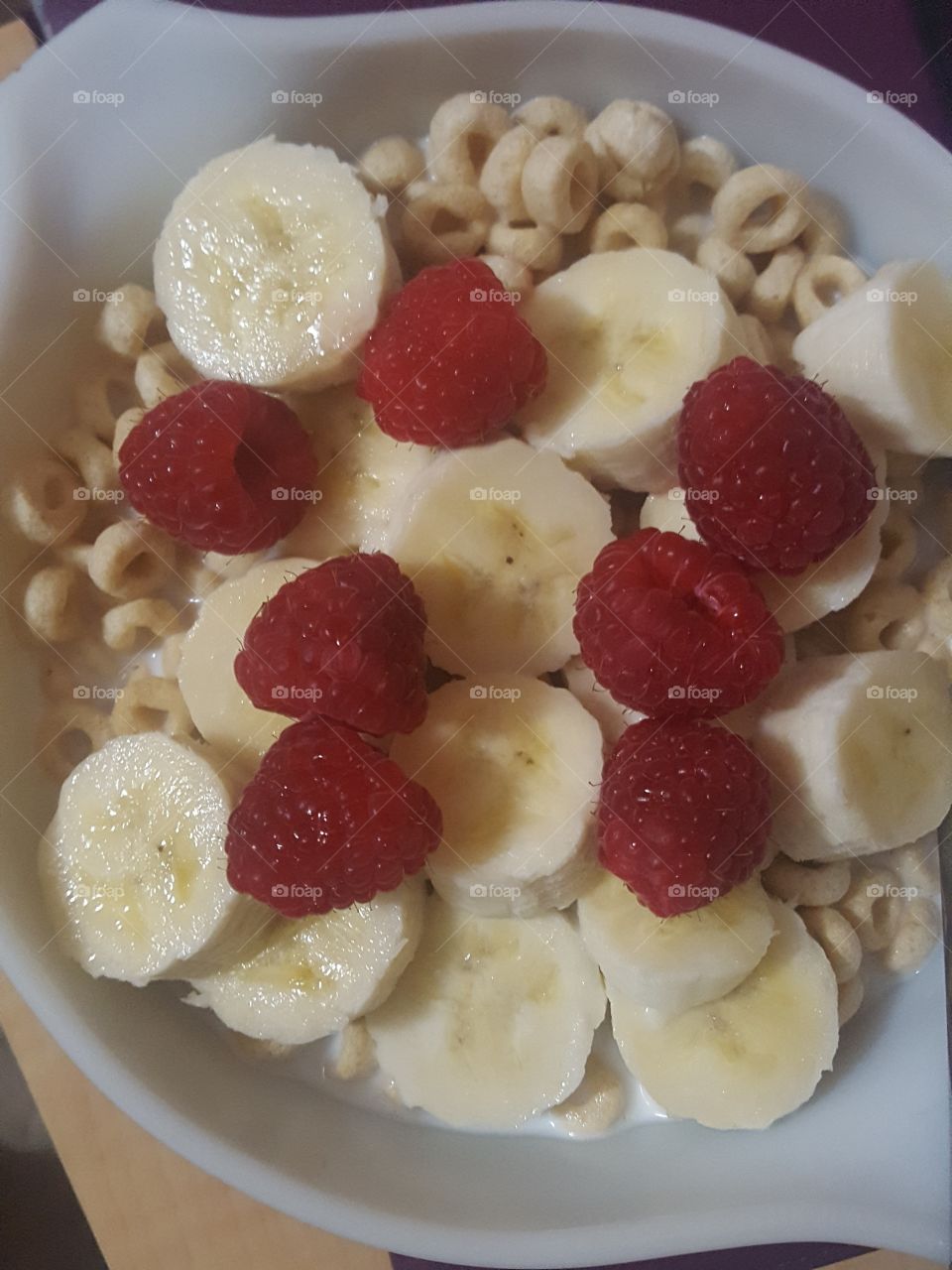 This is my morning breakfast, i  enjoy a healthy one ,whenever I eat cereal i like to add fresh fruit in it.