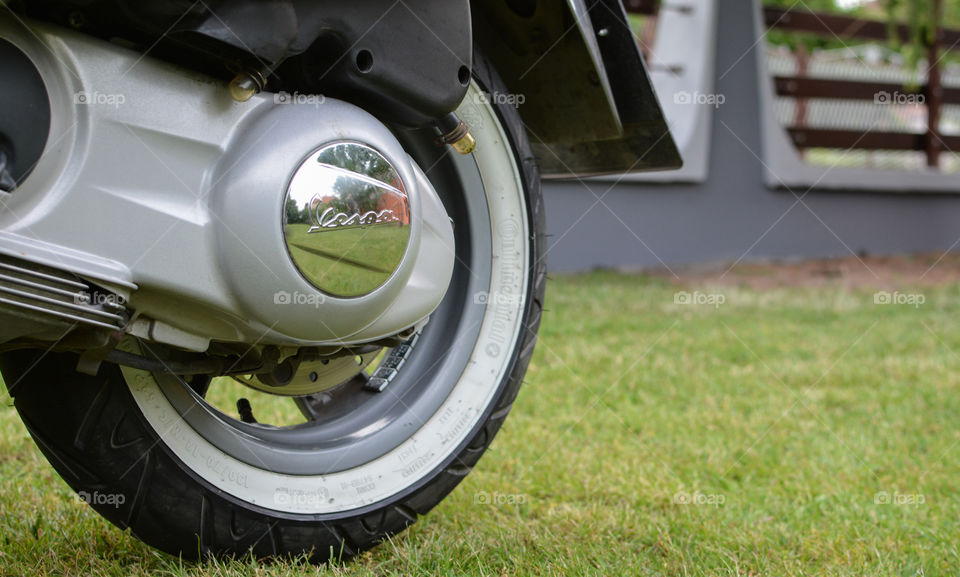 old vespa gts motorcycle wheel