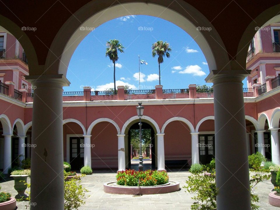 "Palacio San Jose, Entre Rios, Argentina." This was the residence of the first constitutional president of Argentina; Justo Jose de Urquiza and wife, Dolores Costa. It is located in Concepcion del Uruguay, state of Entre Rios, Argentina.