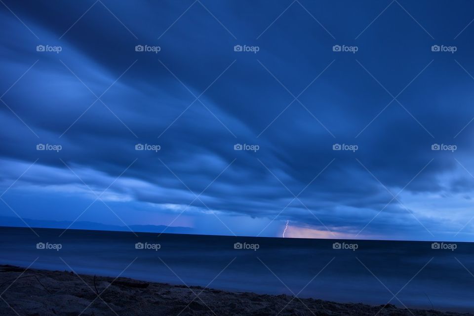 Storm at the beach