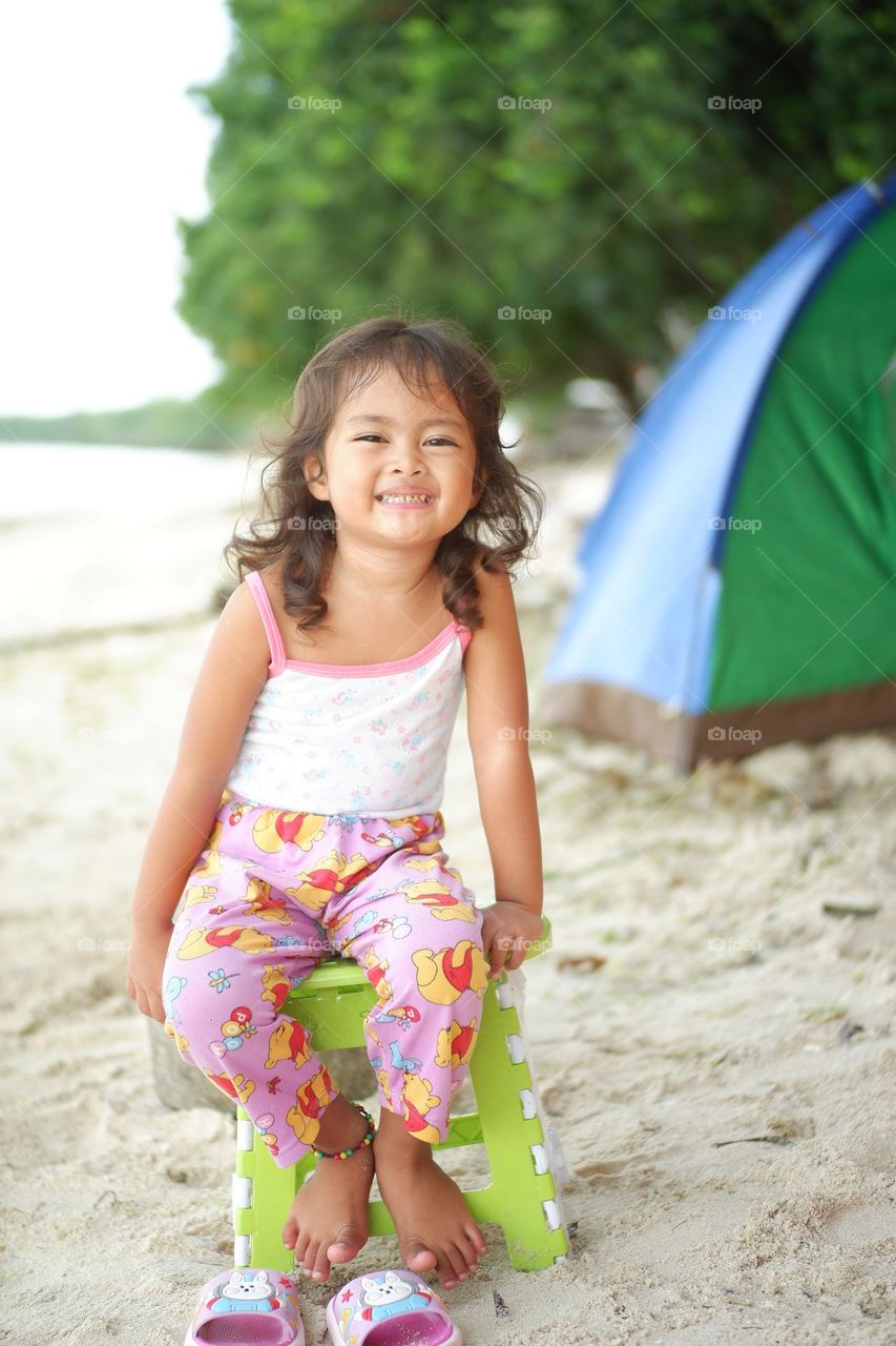 Camping at the beach