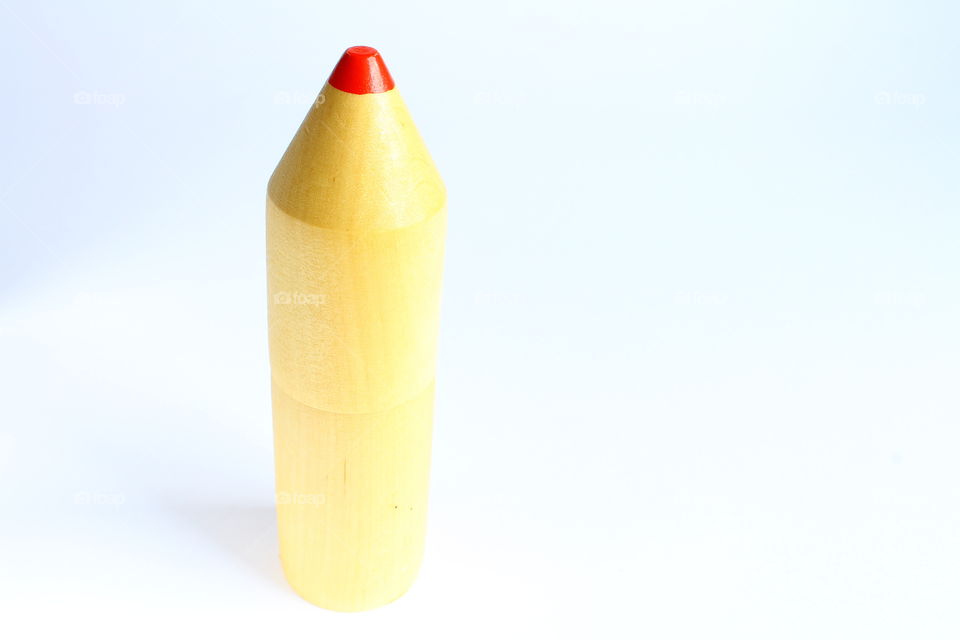 wood crayon container