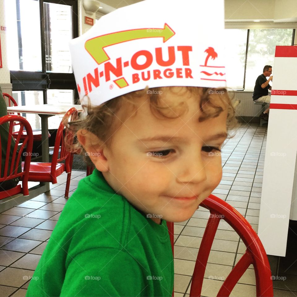 Content to have some In-n-Out on the road