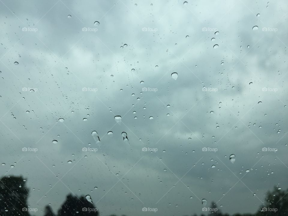 Rain on window