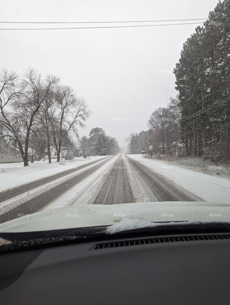 snowy road