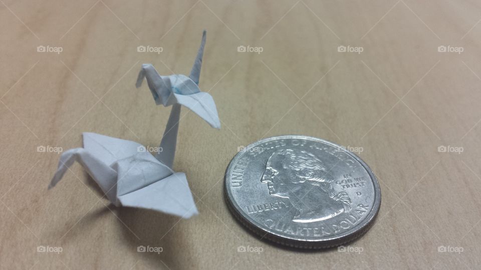 Itsy Bitsy Paper Cranes - tried to see how tiny I could go.