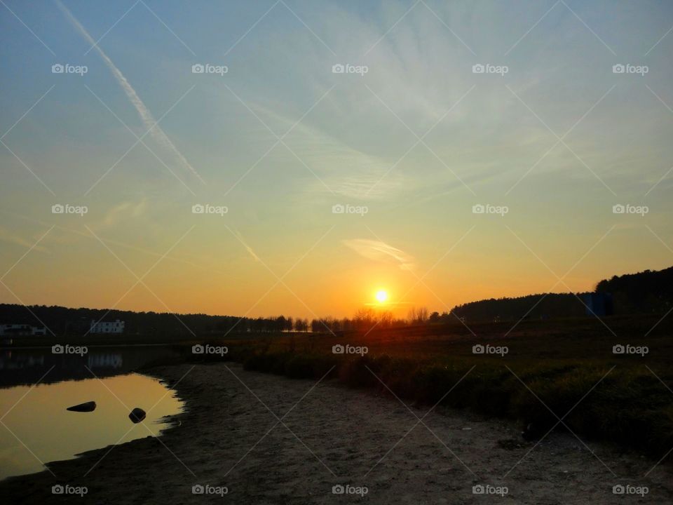 Sunset, Landscape, Dawn, Evening, Sun