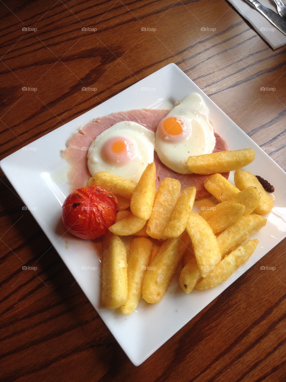 Egg & chips. Egg & chips