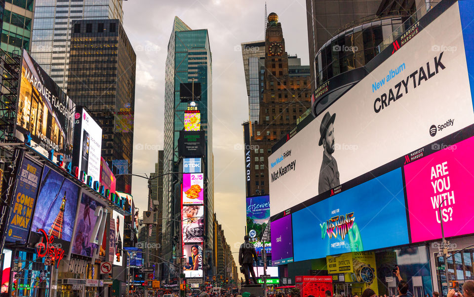 Colorful photograph of Time Square New York City.