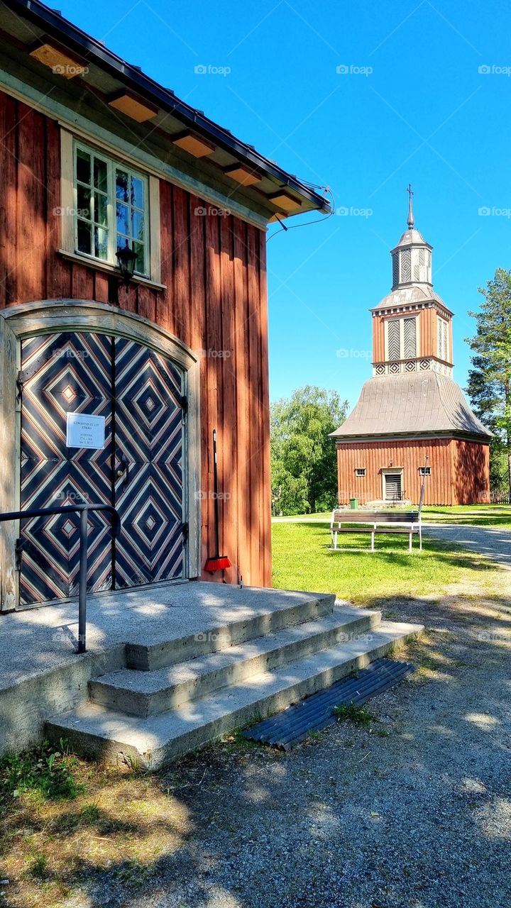 The main church of the Ilomantsi Lutheran congregation and is located in Eastern Finland. The church was built in 1796 under the direction of Henrik Johan Mechelin. This is also called the church of a hundred angels and there is a god painted there.