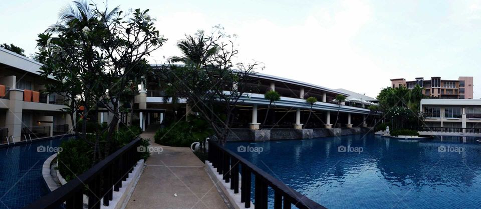 Perspective and elevation of the Hotel in Pattaya Chonburi, Thailand. Great service and nice place you will impress.