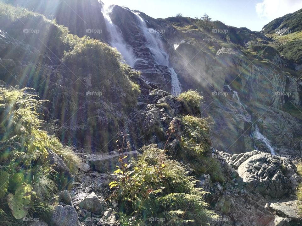 Mountain waterfall siklawa