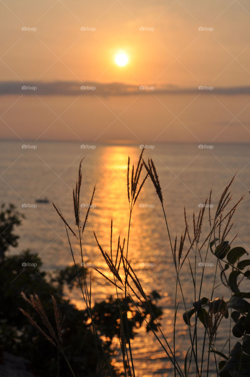 View of sea during sunrise