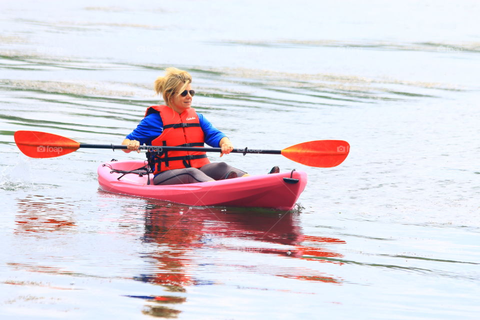 Kayaking at the lake 