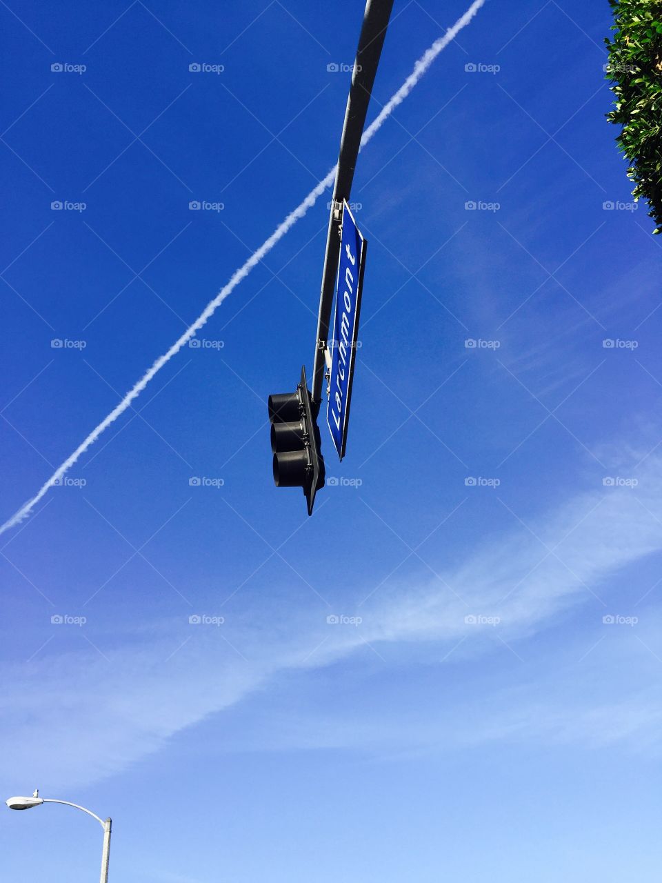 Traffic Light Against The Sky