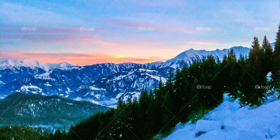 Alpine sunset 