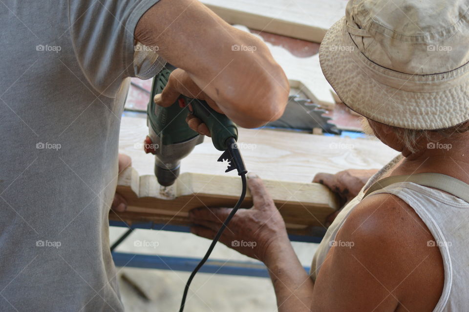 Working hands close up